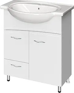 Тумба-умывальник напольная Cersanit Erica New 70 белый F-SU-ERN-ERI70+S-UM-ERI70/1-w Тумба-умывальник напольная Cersanit Erica New 70 белый F-SU-ERN-ERI70+S-UM-ERI70/1-w, 1