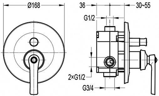 Смеситель для ванны скрытого монтажа Swedbe Terracotta Art терракотовый 2517