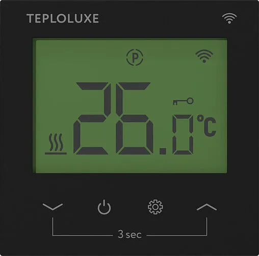 Терморегулятор Теплолюкс Pontus wi-fi черный 100037088500