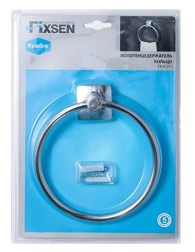 Полотенцедержатель Fixsen Kvadro хром FX-61311