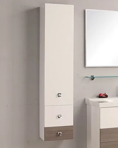 Шкаф-пенал подвесной Aquaton Стамбул 35 белый/лиственница 1A127703ST580