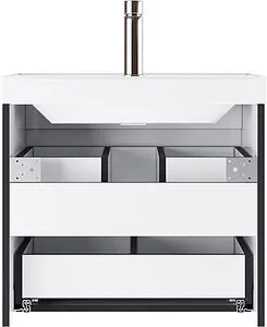 Тумба-умывальник подвесная Домино Graffo 60 графит DGr2111T+4627173210164, 5