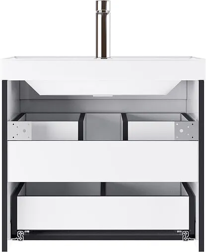 Тумба-умывальник подвесная Домино Graffo 60 графит DGr2111T+4627173210164