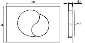 Клавиша смыва для унитаза IDDIS Unifix 021 UNI21CHi77 хром глянцевый, 2