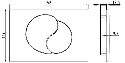Клавиша смыва для унитаза IDDIS Unifix 021 UNI21CHi77 хром глянцевый
