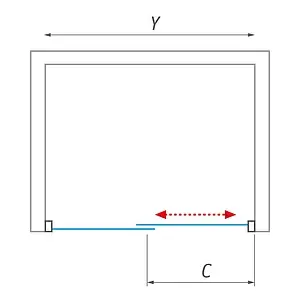 Дверь в нишу 1200мм прозрачное стекло Roltechnik Exclusive Line ECD2/1200 black elox L 564-120000L-05-02, 3