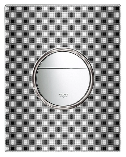 Клавиша смыва для унитаза Grohe Nova Cosmopolitan Print 38847XG0 хром глянцевый/черный графика