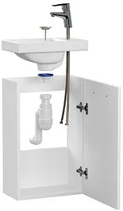 Тумба-умывальник 4 в 1 подвесной Cersanit Base (4 в 1) белый 64228, 4