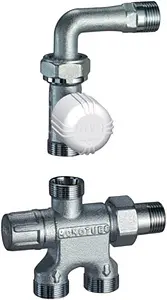 Узел нижнего подключения терморегулирующий боковой M24x19 x ½"н Far FV 1440 C12 Узел нижнего подключения терморегулирующий боковой M24x19 x ½"н Far FV 1440 C12, 1