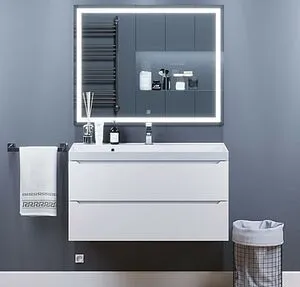 Зеркало с подсветкой Uperwood Tanos 100 с подогревом белый/серебро 291020224 Зеркало с подсветкой Uperwood Tanos 100 с подогревом белый/серебро 291020224, 3