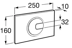 Клавиша смыва для унитаза Roca PL-4 890098000 белый глянцевый Клавиша смыва для унитаза Roca PL-4 890098000 белый глянцевый, 2