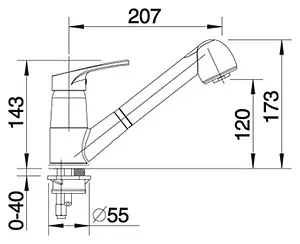 Смеситель для кухни с выдвижным изливом Blanco Wega-S кофе 514949, 2