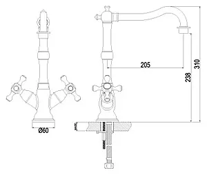 Смеситель для кухни Lemark Expert нержавеющая сталь LM5080S Смеситель для кухни Lemark Expert нержавеющая сталь LM5080S, 2