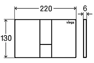 Клавиша смыва для унитаза Viega Prevista Visign for Style 24 8614.1 773274 хром матовый Клавиша смыва для унитаза Viega Prevista Visign for Style 24 8614.1 773274 хром матовый, 2