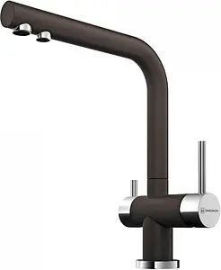 Смеситель для кухни с подключением к фильтру Omoikiri Nagano-DC темный шоколад/хром 4994048, 1