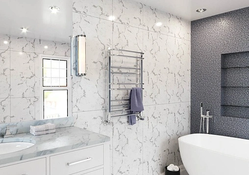 Полотенцесушитель водяной лесенка Lemark Linara П10 500x800 полированная сталь LM04810