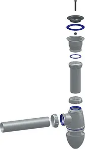 Сифон бутылочный для раковины Unicorn белый А210, 2