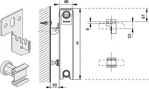 Радиатор стальной панельный Elsen ERK тип 21 500 x 1400 мм ERK210514, 3