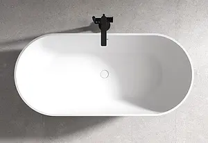 Ванна акриловая отдельностоящая Abber 172x79 белый/панель Black matte AB9241B, 5