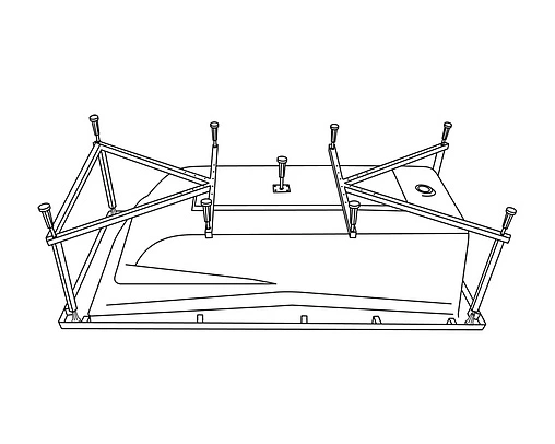 Каркас для ванны Excellent Palace 180x80 MR.PAL18WH