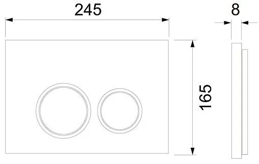 Комплект 6 в 1 TECEspring Base S K401101WCS с кнопкой TECEspring R 9940101 хром глянцевый/хром матовый