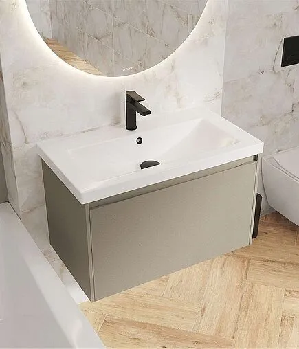 Тумба-умывальник подвесная Cersanit Grande 80 бежевый 64310+S-UM-COM80/1-w