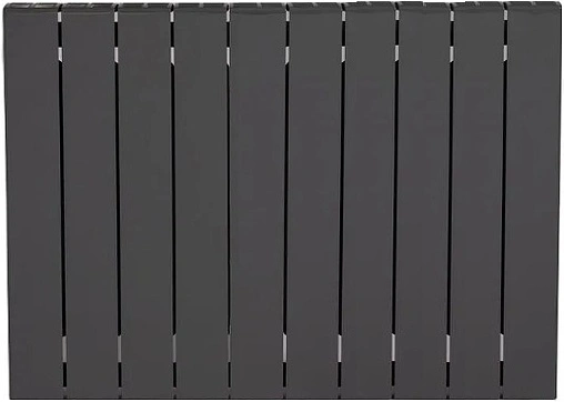 Радиатор биметаллический 10 секций нижнее правое подключение Rifar Supremo Ventil 500 серый RSVRP50010 tit