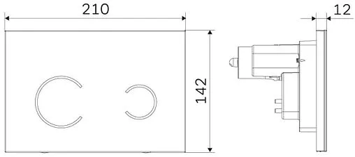 Клавиша смыва для унитаза сенсорная Am.Pm Touch Pro I0450B01 белый глянцевый