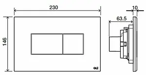 Клавиша смыва для унитаза OLI Karisma Oliveira 641001 белый глянцевый Клавиша смыва для унитаза OLI Karisma Oliveira 641001 белый глянцевый, 2