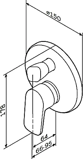 Смеситель для ванны скрытого монтажа Am.Pm Spirit хром F7085000