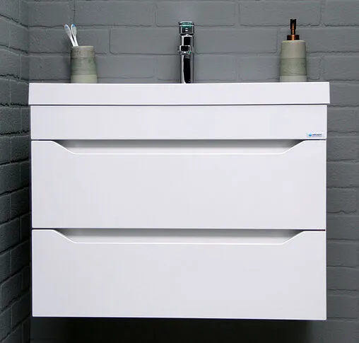 Тумба под умывальник подвесной Айсберг Bazis 80 белый DA5917T