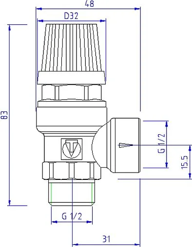 Клапан предохранительный ½&quot; 3 бар Valtec VT.496.N.0430