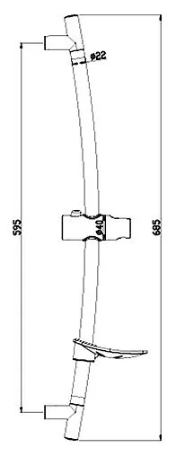 Душевая штанга Lemark хром LM8064C