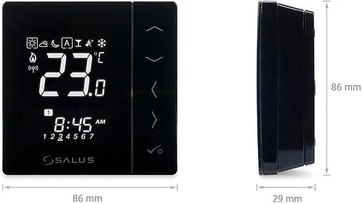 Беспроводной комнатный терморегулятор ZigBee Salus SMART HOME черный VS20BRF