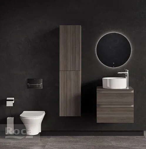 Тумба-умывальник подвесная Roca The Gap 60 городской дуб A857397402+A857418402+