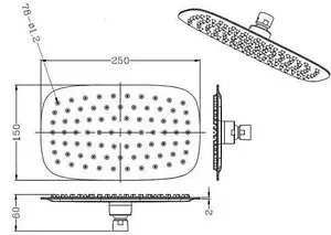 Лейка верхнего душа с потолочным креплением SMARTsant Смарт хром SM1486AA, 2