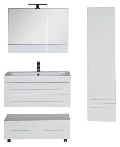 Шкаф-зеркало Aquanet Нота 90 L белый 00165371 Шкаф-зеркало Aquanet Нота 90 L белый 00165371