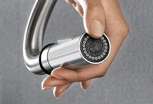 Смеситель для кухни с выдвижным изливом Blanco Culina-S Mini нержавеющая сталь 519844