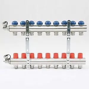 Группа коллекторная без расходомеров 9 отводов 1&quot;в/в x ¾&quot;ек Uni-fitt 441E4309, 5