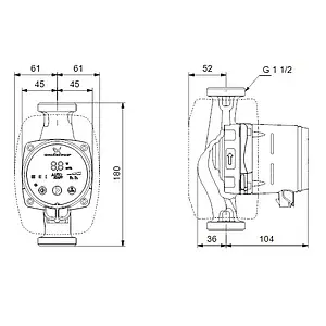 Насос циркуляционный Grundfos Alpha3 25-40 98890810, 3