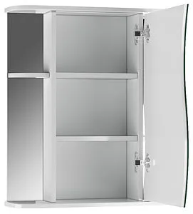 Шкаф-зеркало Айсберг Волна 2-60 R белый DA1041HZ, 3