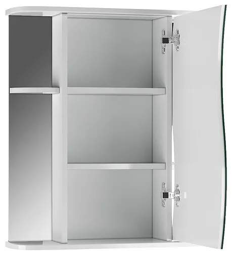 Шкаф-зеркало Айсберг Волна 2-60 R белый DA1041HZ
