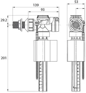 Заливной клапан для бачка ½&quot; пластик боковой IDDIS Optima Home F012400-0006, 2