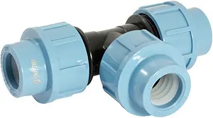 Тройник компрессионный соединительный 32мм x 32мм x 32мм Unipump 75020, 1