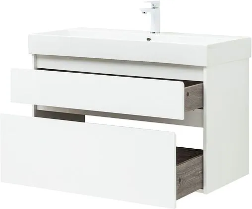 Тумба-умывальник Aquanet Nova Lite 100 белый 00249940+