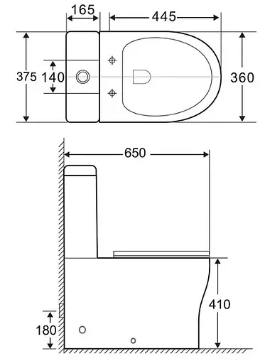 Чаша унитаза BelBagno Ancona белый BB1224CPR-P
