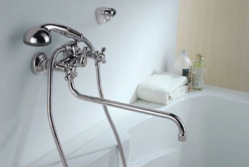 Смеситель для ванны с длинным изливом SMARTsant Кросс хром SM110002AA Смеситель для ванны с длинным изливом SMARTsant Кросс хром SM110002AA