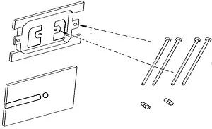 Клавиша смыва для унитаза Jacob Delafon E4325-CP хром глянцевый Клавиша смыва для унитаза Jacob Delafon E4325-CP хром глянцевый, 3