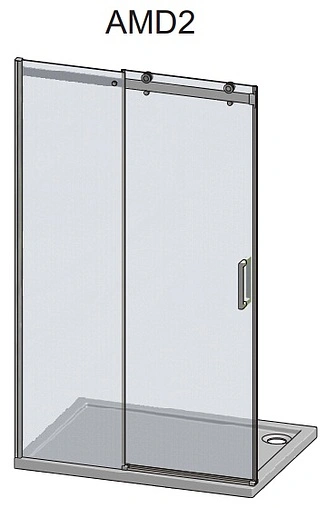 Дверь в нишу 1300мм прозрачное стекло Roltechnik Ambient Line AMD2/1300 620-1300000-00-02