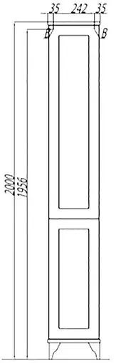 Шкаф-пенал напольный Aquaton Леон Н 30 дуб белый 1A187903LBPS0